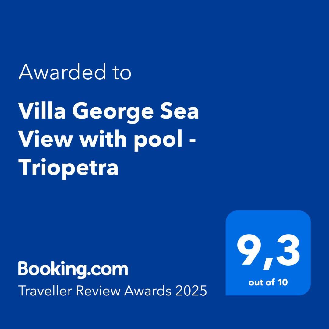 Villa George Sea View With Pool - Triopetra Eksteriør billede